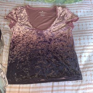 A velvet ombré shirt